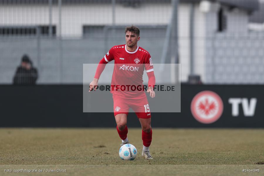 sport, action, SGE, Regionalliga Südwest, Regionalliga Bayern, Regional-FS, Fussball, FWK, FC Würzburger Kickers, Eintracht Frankfurt U21, Dreieich-Sprendlingen, BFV, Ahorn Camp Sportpark, 07.02.2025 - Bild-ID: 2464398