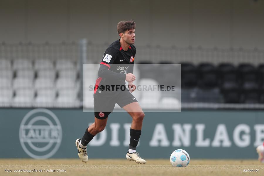 sport, action, SGE, Regionalliga Südwest, Regionalliga Bayern, Regional-FS, Fussball, FWK, FC Würzburger Kickers, Eintracht Frankfurt U21, Dreieich-Sprendlingen, BFV, Ahorn Camp Sportpark, 07.02.2025 - Bild-ID: 2464401 sport, action, SGE, Regionalliga Südwest, Regionalliga Bayern, Regional-FS, Fussball, FWK, FC Würzburger Kickers, Eintracht Frankfurt U21, Dreieich-Sprendlingen, BFV, Ahorn Camp Sportpark, 07.02.2025 - Bild-ID: 2464401