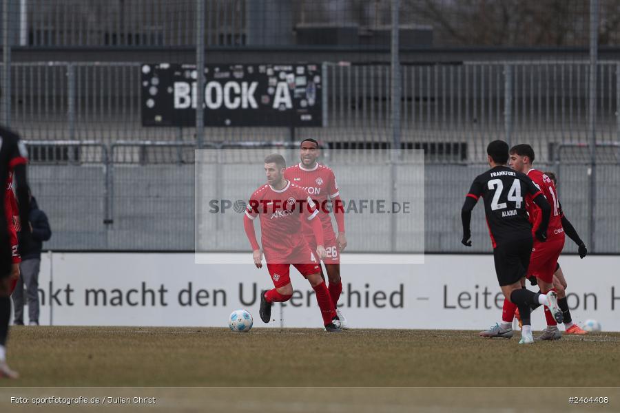 sport, action, SGE, Regionalliga Südwest, Regionalliga Bayern, Regional-FS, Fussball, FWK, FC Würzburger Kickers, Eintracht Frankfurt U21, Dreieich-Sprendlingen, BFV, Ahorn Camp Sportpark, 07.02.2025 - Bild-ID: 2464408 sport, action, SGE, Regionalliga Südwest, Regionalliga Bayern, Regional-FS, Fussball, FWK, FC Würzburger Kickers, Eintracht Frankfurt U21, Dreieich-Sprendlingen, BFV, Ahorn Camp Sportpark, 07.02.2025 - Bild-ID: 2464408
