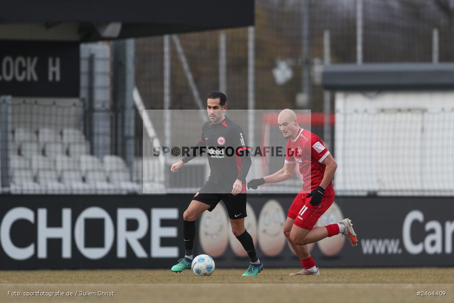 sport, action, SGE, Regionalliga Südwest, Regionalliga Bayern, Regional-FS, Fussball, FWK, FC Würzburger Kickers, Eintracht Frankfurt U21, Dreieich-Sprendlingen, BFV, Ahorn Camp Sportpark, 07.02.2025 - Bild-ID: 2464409 sport, action, SGE, Regionalliga Südwest, Regionalliga Bayern, Regional-FS, Fussball, FWK, FC Würzburger Kickers, Eintracht Frankfurt U21, Dreieich-Sprendlingen, BFV, Ahorn Camp Sportpark, 07.02.2025 - Bild-ID: 2464409