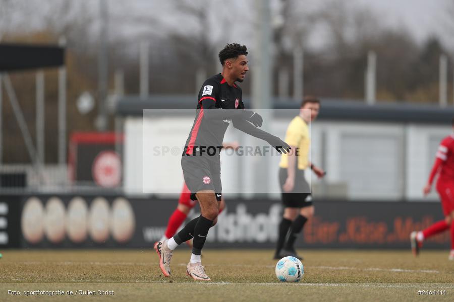sport, action, SGE, Regionalliga Südwest, Regionalliga Bayern, Regional-FS, Fussball, FWK, FC Würzburger Kickers, Eintracht Frankfurt U21, Dreieich-Sprendlingen, BFV, Ahorn Camp Sportpark, 07.02.2025 - Bild-ID: 2464414