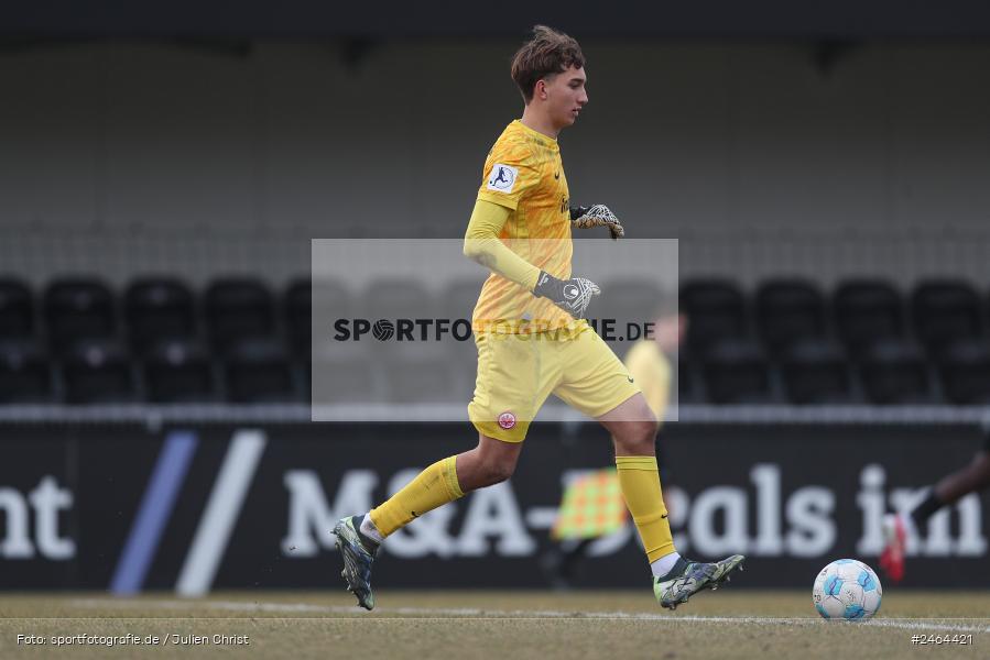 sport, action, SGE, Regionalliga Südwest, Regionalliga Bayern, Regional-FS, Fussball, FWK, FC Würzburger Kickers, Eintracht Frankfurt U21, Dreieich-Sprendlingen, BFV, Ahorn Camp Sportpark, 07.02.2025 - Bild-ID: 2464421