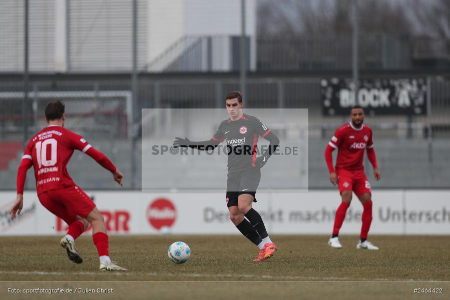 sport, action, SGE, Regionalliga Südwest, Regionalliga Bayern, Regional-FS, Fussball, FWK, FC Würzburger Kickers, Eintracht Frankfurt U21, Dreieich-Sprendlingen, BFV, Ahorn Camp Sportpark, 07.02.2025 - Bild-ID: 2464422 sport, action, SGE, Regionalliga Südwest, Regionalliga Bayern, Regional-FS, Fussball, FWK, FC Würzburger Kickers, Eintracht Frankfurt U21, Dreieich-Sprendlingen, BFV, Ahorn Camp Sportpark, 07.02.2025 - Bild-ID: 2464422
