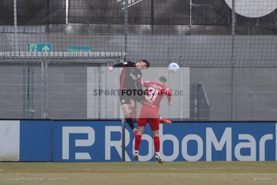 sport, action, SGE, Regionalliga Südwest, Regionalliga Bayern, Regional-FS, Fussball, FWK, FC Würzburger Kickers, Eintracht Frankfurt U21, Dreieich-Sprendlingen, BFV, Ahorn Camp Sportpark, 07.02.2025 - Bild-ID: 2464425 sport, action, SGE, Regionalliga Südwest, Regionalliga Bayern, Regional-FS, Fussball, FWK, FC Würzburger Kickers, Eintracht Frankfurt U21, Dreieich-Sprendlingen, BFV, Ahorn Camp Sportpark, 07.02.2025 - Bild-ID: 2464425