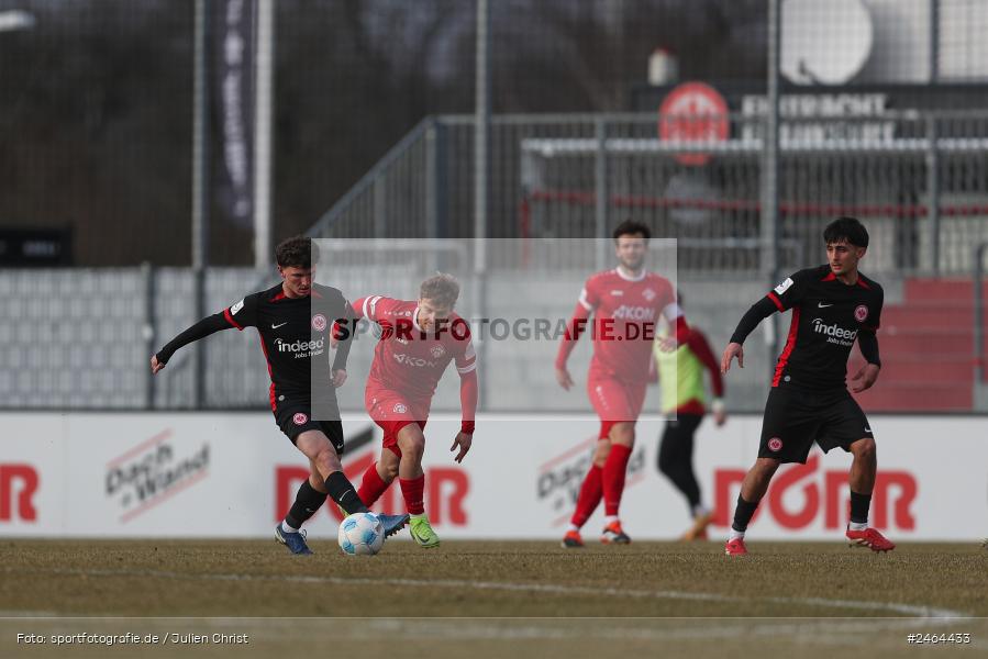 sport, action, SGE, Regionalliga Südwest, Regionalliga Bayern, Regional-FS, Fussball, FWK, FC Würzburger Kickers, Eintracht Frankfurt U21, Dreieich-Sprendlingen, BFV, Ahorn Camp Sportpark, 07.02.2025 - Bild-ID: 2464433 sport, action, SGE, Regionalliga Südwest, Regionalliga Bayern, Regional-FS, Fussball, FWK, FC Würzburger Kickers, Eintracht Frankfurt U21, Dreieich-Sprendlingen, BFV, Ahorn Camp Sportpark, 07.02.2025 - Bild-ID: 2464433