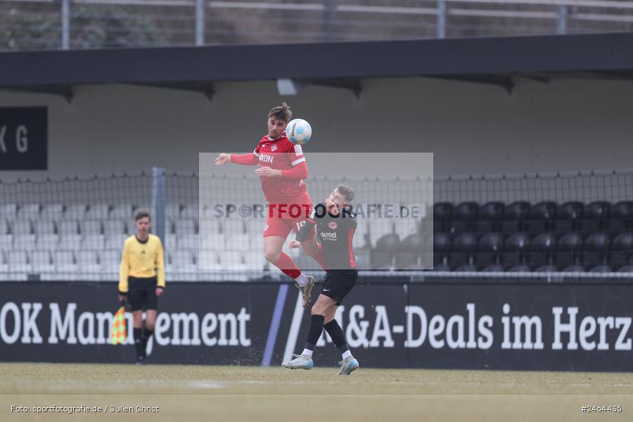 sport, action, SGE, Regionalliga Südwest, Regionalliga Bayern, Regional-FS, Fussball, FWK, FC Würzburger Kickers, Eintracht Frankfurt U21, Dreieich-Sprendlingen, BFV, Ahorn Camp Sportpark, 07.02.2025 - Bild-ID: 2464435