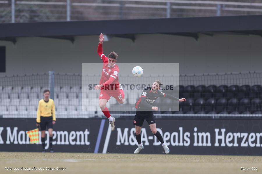 sport, action, SGE, Regionalliga Südwest, Regionalliga Bayern, Regional-FS, Fussball, FWK, FC Würzburger Kickers, Eintracht Frankfurt U21, Dreieich-Sprendlingen, BFV, Ahorn Camp Sportpark, 07.02.2025 - Bild-ID: 2464436 sport, action, SGE, Regionalliga Südwest, Regionalliga Bayern, Regional-FS, Fussball, FWK, FC Würzburger Kickers, Eintracht Frankfurt U21, Dreieich-Sprendlingen, BFV, Ahorn Camp Sportpark, 07.02.2025 - Bild-ID: 2464436