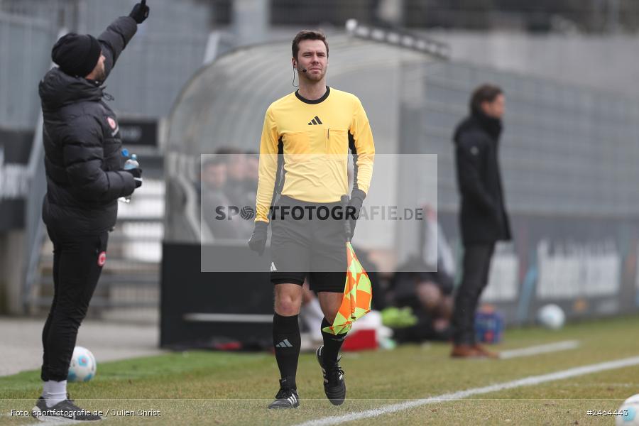 sport, action, SGE, Regionalliga Südwest, Regionalliga Bayern, Regional-FS, Fussball, FWK, FC Würzburger Kickers, Eintracht Frankfurt U21, Dreieich-Sprendlingen, BFV, Ahorn Camp Sportpark, 07.02.2025 - Bild-ID: 2464443
