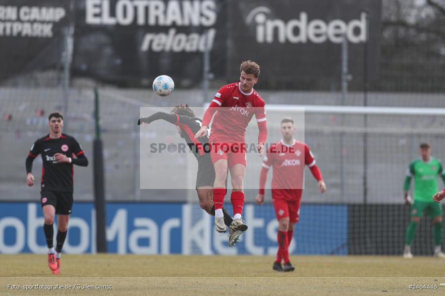 sport, action, SGE, Regionalliga Südwest, Regionalliga Bayern, Regional-FS, Fussball, FWK, FC Würzburger Kickers, Eintracht Frankfurt U21, Dreieich-Sprendlingen, BFV, Ahorn Camp Sportpark, 07.02.2025 - Bild-ID: 2464446 sport, action, SGE, Regionalliga Südwest, Regionalliga Bayern, Regional-FS, Fussball, FWK, FC Würzburger Kickers, Eintracht Frankfurt U21, Dreieich-Sprendlingen, BFV, Ahorn Camp Sportpark, 07.02.2025 - Bild-ID: 2464446