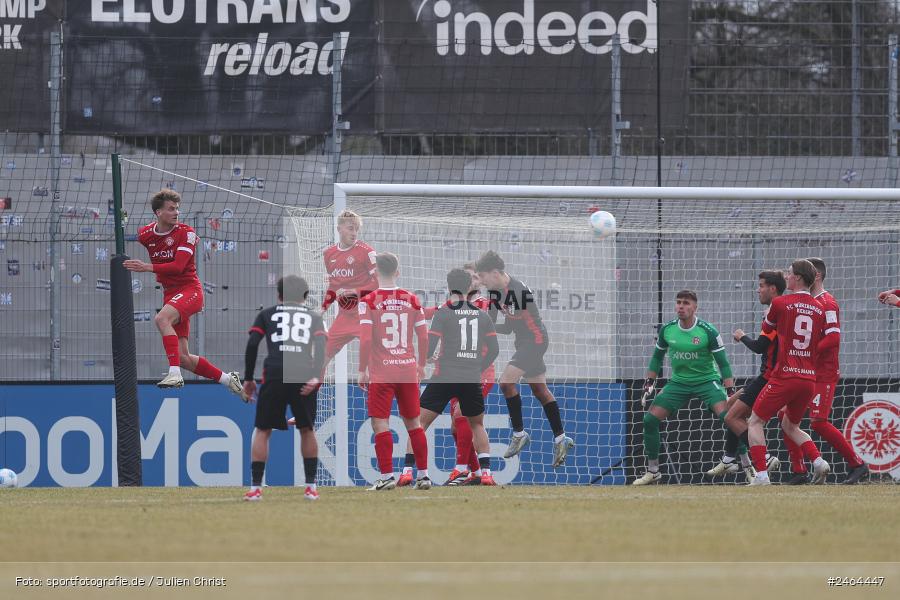 sport, action, SGE, Regionalliga Südwest, Regionalliga Bayern, Regional-FS, Fussball, FWK, FC Würzburger Kickers, Eintracht Frankfurt U21, Dreieich-Sprendlingen, BFV, Ahorn Camp Sportpark, 07.02.2025 - Bild-ID: 2464447 sport, action, SGE, Regionalliga Südwest, Regionalliga Bayern, Regional-FS, Fussball, FWK, FC Würzburger Kickers, Eintracht Frankfurt U21, Dreieich-Sprendlingen, BFV, Ahorn Camp Sportpark, 07.02.2025 - Bild-ID: 2464447