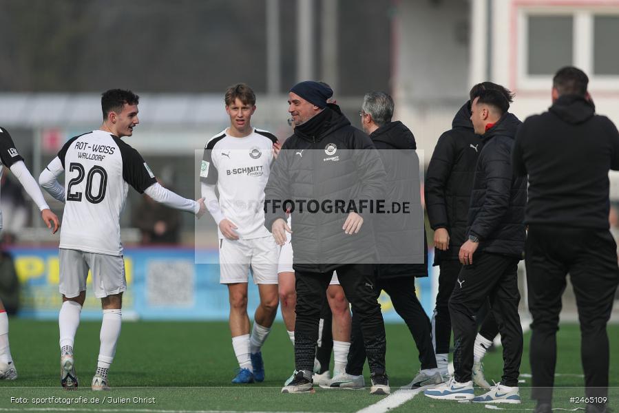 sport, action, U19 DFB-Nachwuchsliga, SVR, SV Rot-Weiss Walldorf, Mörfelden-Walldorf, Liga B, KR1, Hauptrunde, Gruppe C, Fussball, FCS, DFB, 1. FC Schweinfurt 1905, 09.02.2025 - Bild-ID: 2465109 sport, action, U19 DFB-Nachwuchsliga, SVR, SV Rot-Weiss Walldorf, Mörfelden-Walldorf, Liga B, KR1, Hauptrunde, Gruppe C, Fussball, FCS, DFB, 1. FC Schweinfurt 1905, 09.02.2025 - Bild-ID: 2465109