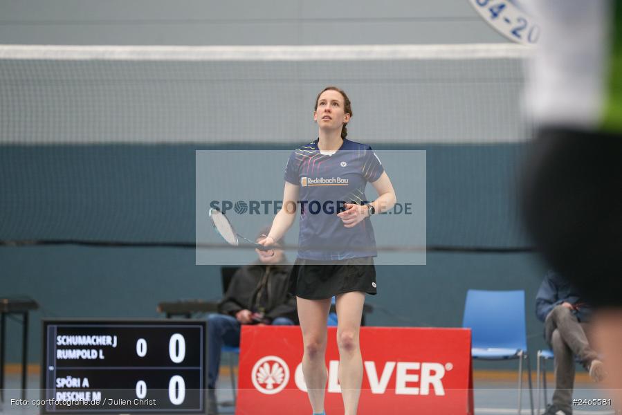 Hans-Wilhelm-Renkhoff-Halle, Marktheidenfeld, 09.02.2025, sport, action, TSV Geretsried, TV Marktheidenfeld, 2. Badminton-Bundesliga, Badminton - Bild-ID: 2465581 Hans-Wilhelm-Renkhoff-Halle, Marktheidenfeld, 09.02.2025, sport, action, TSV Geretsried, TV Marktheidenfeld, 2. Badminton-Bundesliga, Badminton - Bild-ID: 2465581