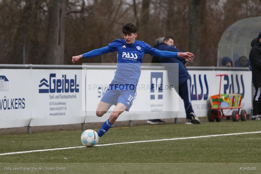 Sportanlage am Schönbusch, Aschaffenburg, 15.02.2025, sport, action, HFV, BFV, Fussball, Hessenliga, Regionalliga Bayern, FCB, SVA, FC Bayern Alzenau, SV Viktoria Aschaffenburg - Bild-ID: 2465650