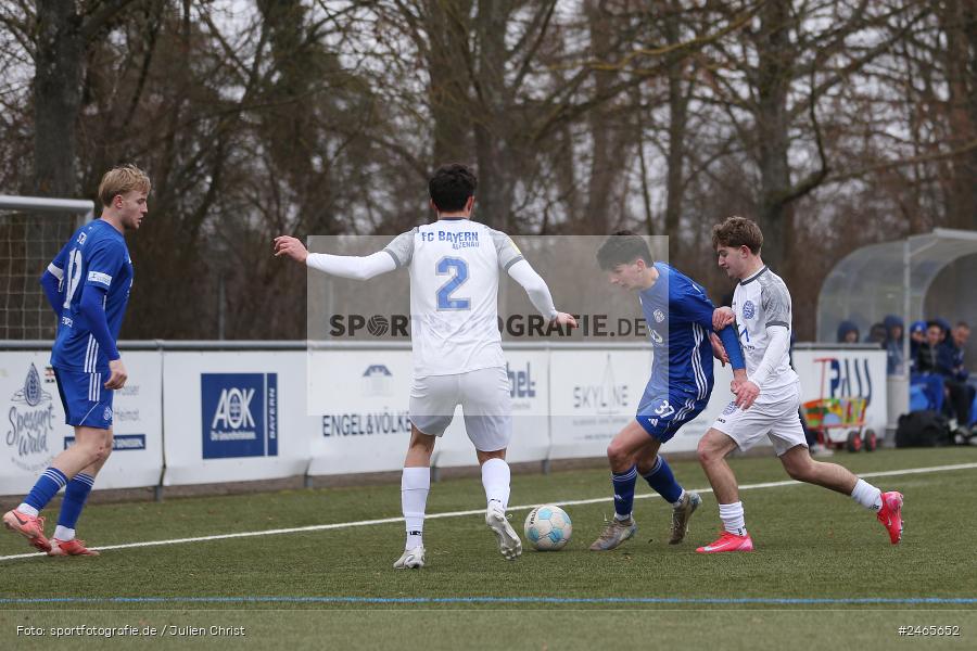 Sportanlage am Schönbusch, Aschaffenburg, 15.02.2025, sport, action, HFV, BFV, Fussball, Hessenliga, Regionalliga Bayern, FCB, SVA, FC Bayern Alzenau, SV Viktoria Aschaffenburg - Bild-ID: 2465652