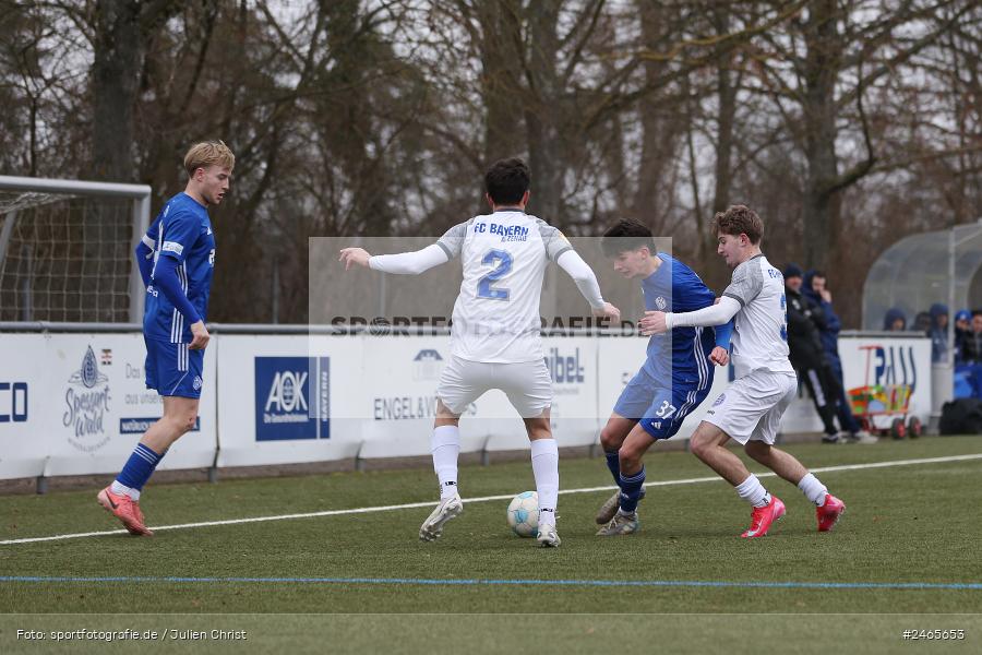 Sportanlage am Schönbusch, Aschaffenburg, 15.02.2025, sport, action, HFV, BFV, Fussball, Hessenliga, Regionalliga Bayern, FCB, SVA, FC Bayern Alzenau, SV Viktoria Aschaffenburg - Bild-ID: 2465653
