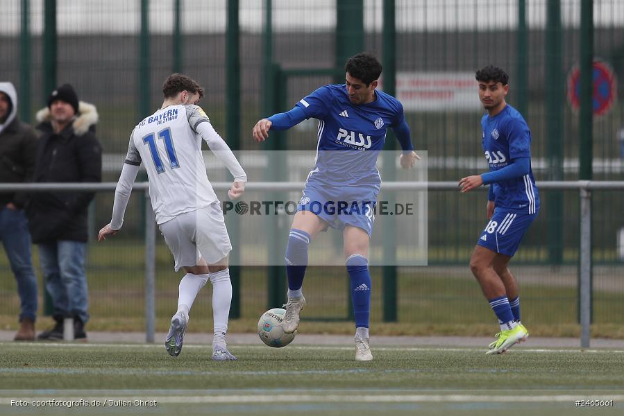 Sportanlage am Schönbusch, Aschaffenburg, 15.02.2025, sport, action, HFV, BFV, Fussball, Hessenliga, Regionalliga Bayern, FCB, SVA, FC Bayern Alzenau, SV Viktoria Aschaffenburg - Bild-ID: 2465661