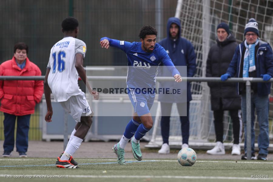 sport, action, Sportanlage am Schönbusch, SVA, SV Viktoria Aschaffenburg, Regionalliga Bayern, Hessenliga, HFV, Fussball, FCB, FC Bayern Alzenau, BFV, Aschaffenburg, 15.02.2025 - Bild-ID: 2465928