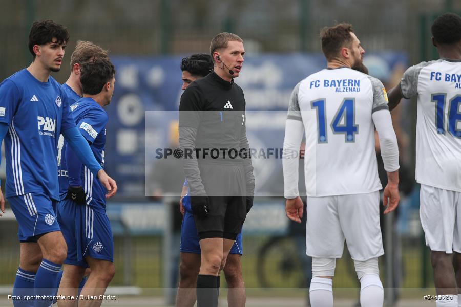 sport, action, Sportanlage am Schönbusch, SVA, SV Viktoria Aschaffenburg, Regionalliga Bayern, Hessenliga, HFV, Fussball, FCB, FC Bayern Alzenau, BFV, Aschaffenburg, 15.02.2025 - Bild-ID: 2465986