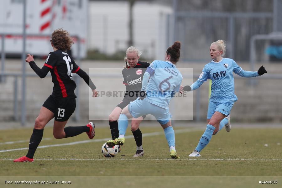 Stadion am Brentanobad, Frankfurt, 16.02.2025, sport, action, DFB, Fussball, 2. Frauen-Bundesliga, VFL, SGE, VfL Bochum 1848, Eintracht Frankfurt II - Bild-ID: 2466003 Stadion am Brentanobad, Frankfurt, 16.02.2025, sport, action, DFB, Fussball, 2. Frauen-Bundesliga, VFL, SGE, VfL Bochum 1848, Eintracht Frankfurt II - Bild-ID: 2466003