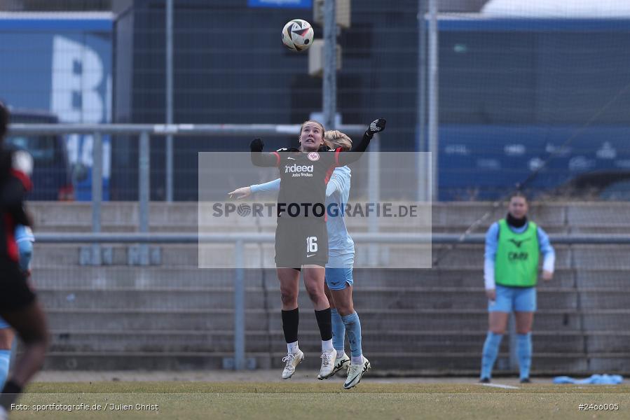 Stadion am Brentanobad, Frankfurt, 16.02.2025, sport, action, DFB, Fussball, 2. Frauen-Bundesliga, VFL, SGE, VfL Bochum 1848, Eintracht Frankfurt II - Bild-ID: 2466005