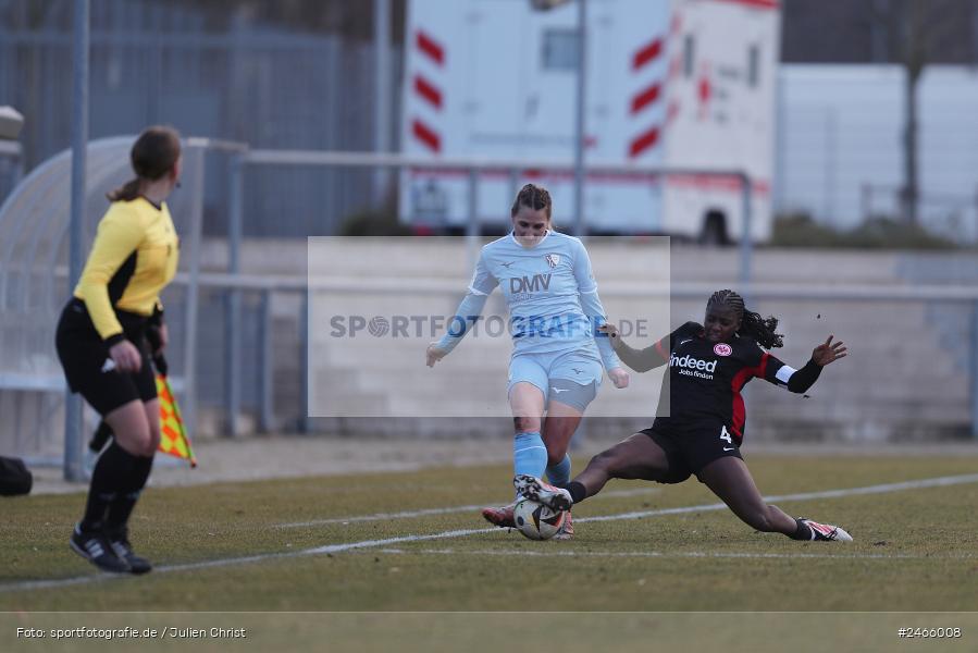 Stadion am Brentanobad, Frankfurt, 16.02.2025, sport, action, DFB, Fussball, 2. Frauen-Bundesliga, VFL, SGE, VfL Bochum 1848, Eintracht Frankfurt II - Bild-ID: 2466008