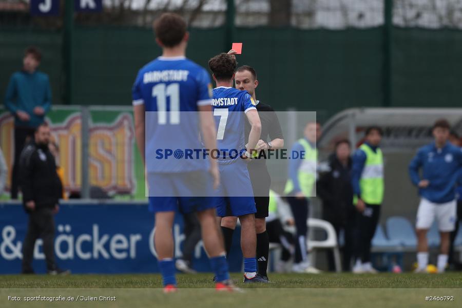 Mairec-Arena, Alzenau, 22.02.2025, sport, action, HFV, Fussball, Lotto Hessenliga, SVD, FCB, SV Darmstadt 98 (U21), FC Bayern Alzenau - Bild-ID: 2466792