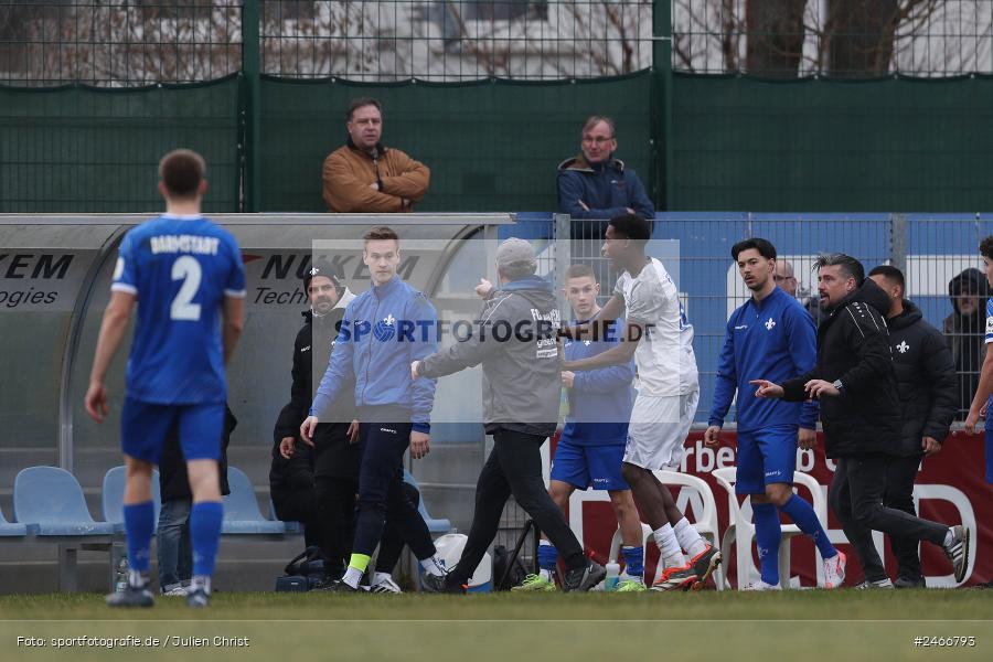 Mairec-Arena, Alzenau, 22.02.2025, sport, action, HFV, Fussball, Lotto Hessenliga, SVD, FCB, SV Darmstadt 98 (U21), FC Bayern Alzenau - Bild-ID: 2466793