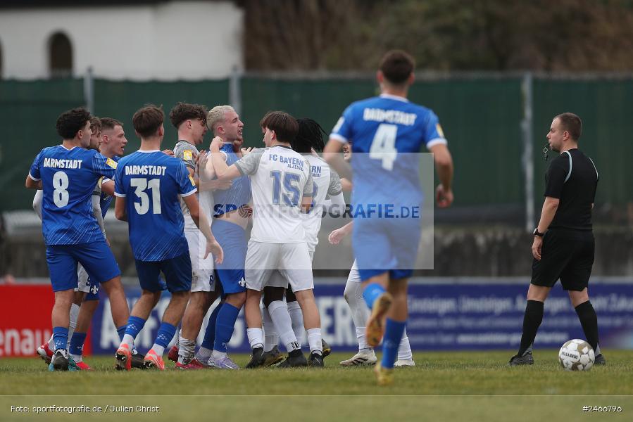 Mairec-Arena, Alzenau, 22.02.2025, sport, action, HFV, Fussball, Lotto Hessenliga, SVD, FCB, SV Darmstadt 98 (U21), FC Bayern Alzenau - Bild-ID: 2466796