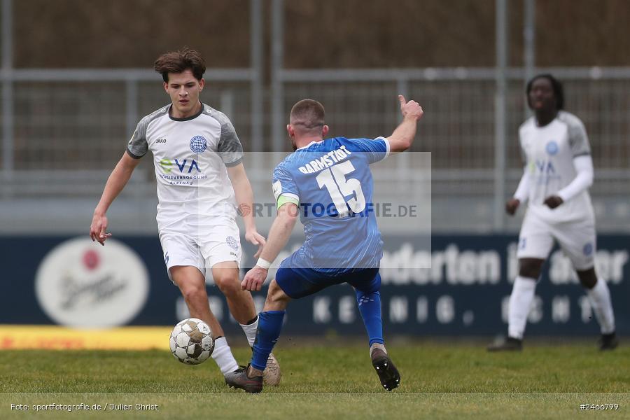 Mairec-Arena, Alzenau, 22.02.2025, sport, action, HFV, Fussball, Lotto Hessenliga, SVD, FCB, SV Darmstadt 98 (U21), FC Bayern Alzenau - Bild-ID: 2466799