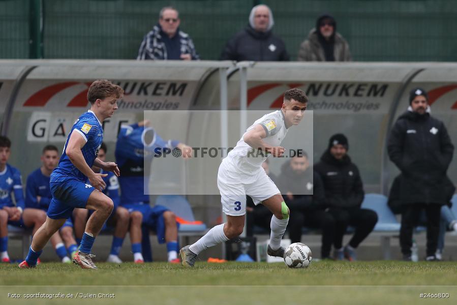 Mairec-Arena, Alzenau, 22.02.2025, sport, action, HFV, Fussball, Lotto Hessenliga, SVD, FCB, SV Darmstadt 98 (U21), FC Bayern Alzenau - Bild-ID: 2466800