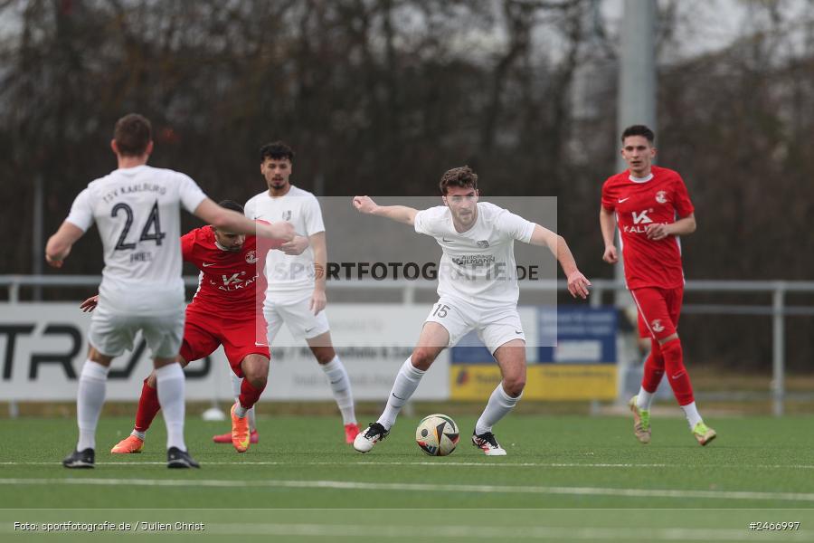 sport, action, TSV Karlburg, TSV, Sportgelände am Schönbusch, SVV, SV Vatan Spor Aschaffenburg, Landesliga Nordwest, Fussball, Bayernliga Nord, BFV, Aschaffenburg, 22.02.2025 - Bild-ID: 2466997
