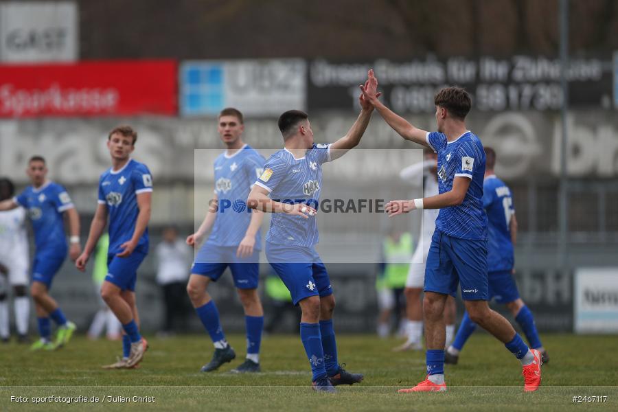 sport, action, SVD, SV Darmstadt 98 (U21), Mairec-Arena, Lotto Hessenliga, HFV, Fussball, FCB, FC Bayern Alzenau, Alzenau, 22.02.2025 - Bild-ID: 2467117
