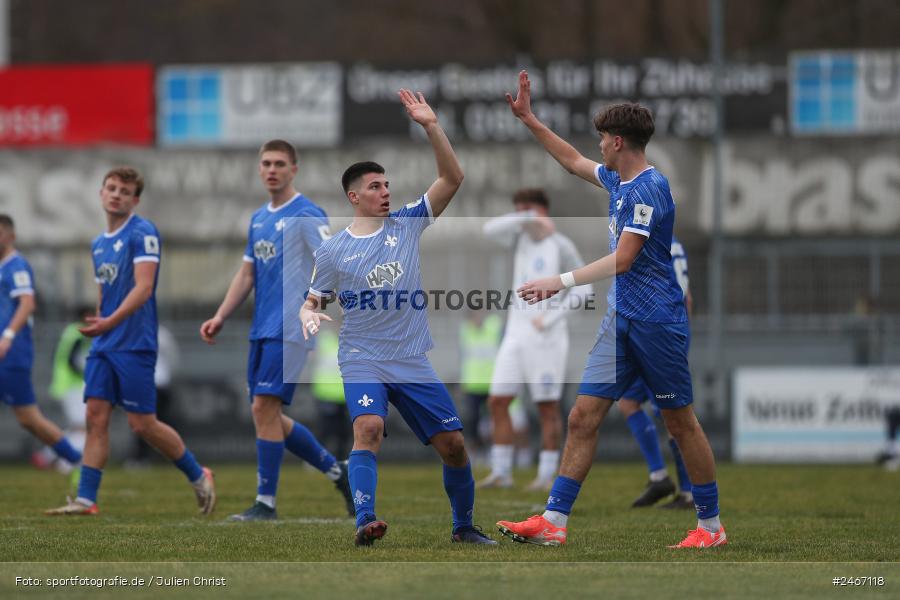 sport, action, SVD, SV Darmstadt 98 (U21), Mairec-Arena, Lotto Hessenliga, HFV, Fussball, FCB, FC Bayern Alzenau, Alzenau, 22.02.2025 - Bild-ID: 2467118