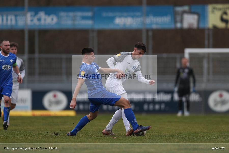 sport, action, SVD, SV Darmstadt 98 (U21), Mairec-Arena, Lotto Hessenliga, HFV, Fussball, FCB, FC Bayern Alzenau, Alzenau, 22.02.2025 - Bild-ID: 2467121