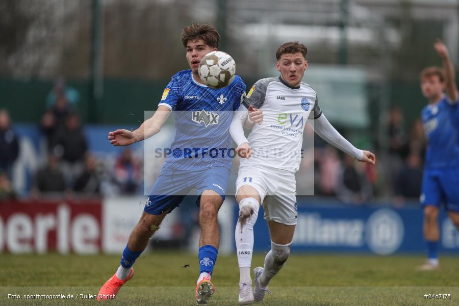 sport, action, SVD, SV Darmstadt 98 (U21), Mairec-Arena, Lotto Hessenliga, HFV, Fussball, FCB, FC Bayern Alzenau, Alzenau, 22.02.2025 - Bild-ID: 2467175