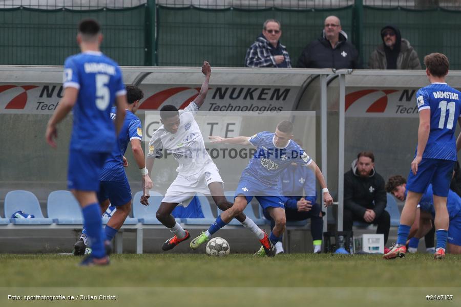 sport, action, SVD, SV Darmstadt 98 (U21), Mairec-Arena, Lotto Hessenliga, HFV, Fussball, FCB, FC Bayern Alzenau, Alzenau, 22.02.2025 - Bild-ID: 2467187