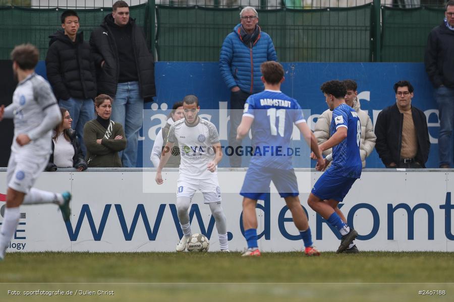 sport, action, SVD, SV Darmstadt 98 (U21), Mairec-Arena, Lotto Hessenliga, HFV, Fussball, FCB, FC Bayern Alzenau, Alzenau, 22.02.2025 - Bild-ID: 2467188