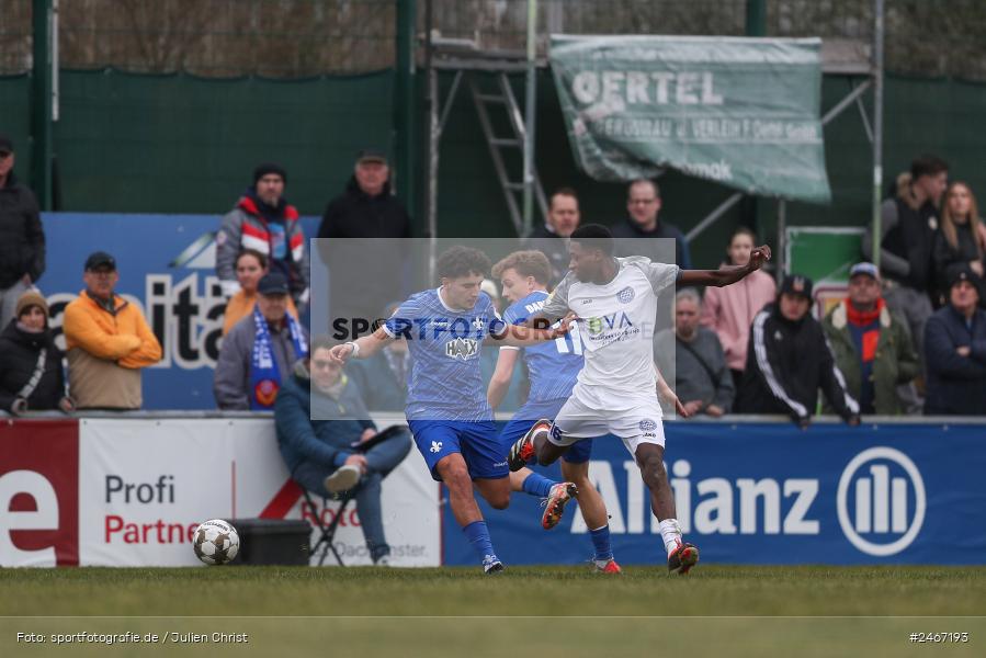 sport, action, SVD, SV Darmstadt 98 (U21), Mairec-Arena, Lotto Hessenliga, HFV, Fussball, FCB, FC Bayern Alzenau, Alzenau, 22.02.2025 - Bild-ID: 2467193
