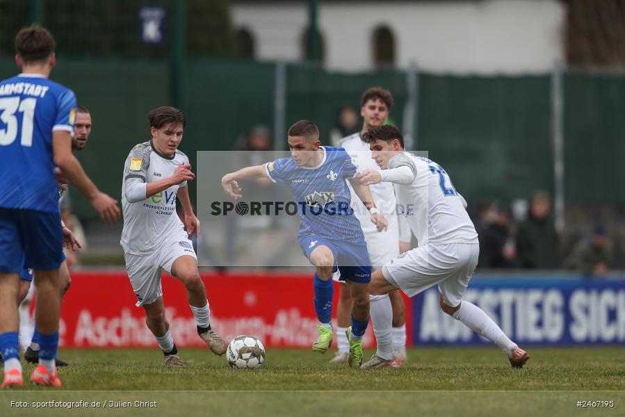 sport, action, SVD, SV Darmstadt 98 (U21), Mairec-Arena, Lotto Hessenliga, HFV, Fussball, FCB, FC Bayern Alzenau, Alzenau, 22.02.2025 - Bild-ID: 2467195