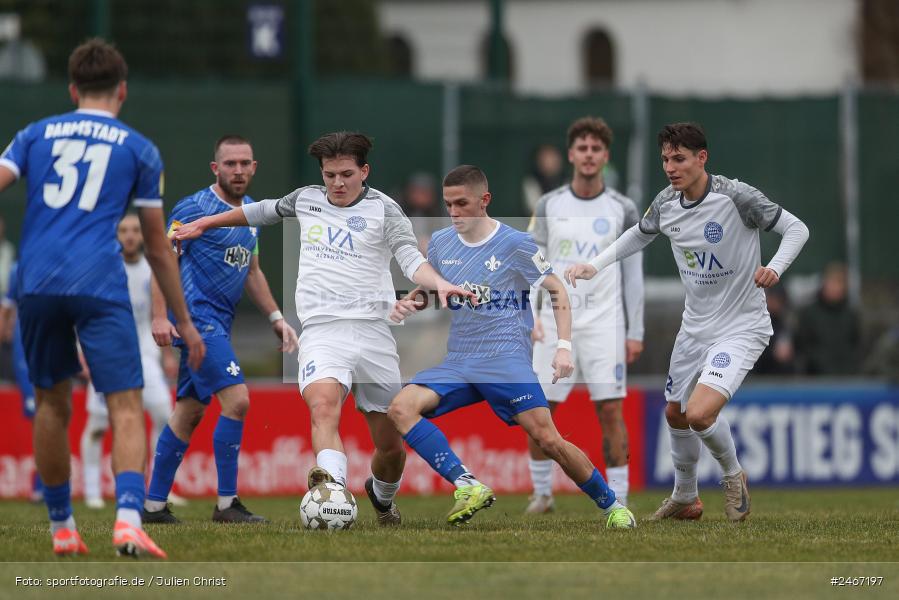 sport, action, SVD, SV Darmstadt 98 (U21), Mairec-Arena, Lotto Hessenliga, HFV, Fussball, FCB, FC Bayern Alzenau, Alzenau, 22.02.2025 - Bild-ID: 2467197