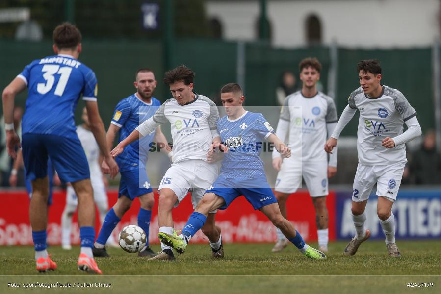 sport, action, SVD, SV Darmstadt 98 (U21), Mairec-Arena, Lotto Hessenliga, HFV, Fussball, FCB, FC Bayern Alzenau, Alzenau, 22.02.2025 - Bild-ID: 2467199