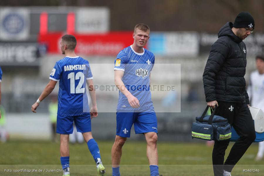 sport, action, SVD, SV Darmstadt 98 (U21), Mairec-Arena, Lotto Hessenliga, HFV, Fussball, FCB, FC Bayern Alzenau, Alzenau, 22.02.2025 - Bild-ID: 2467246
