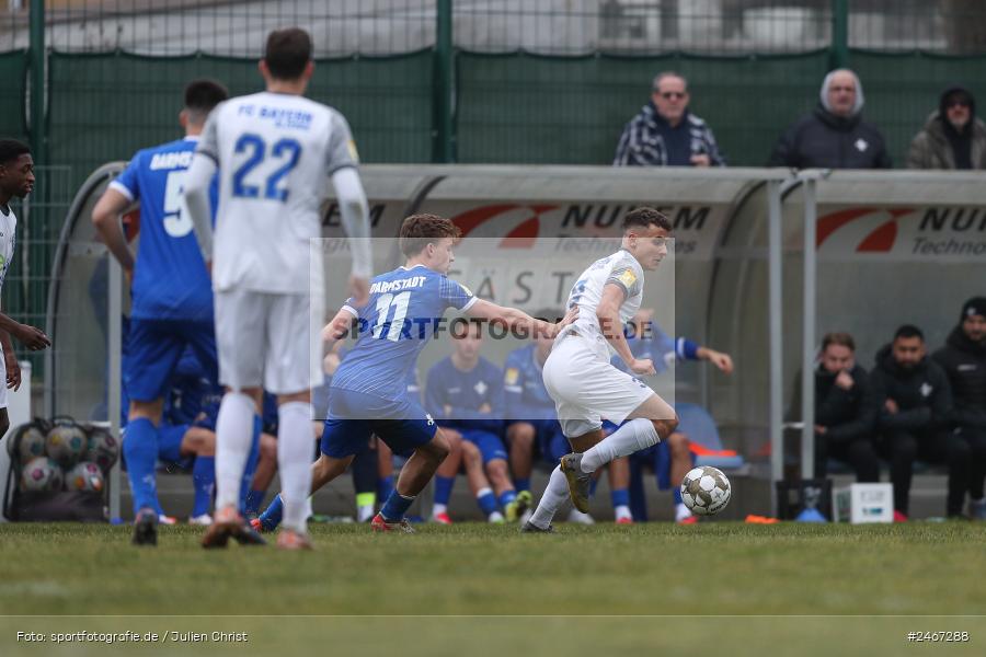 sport, action, SVD, SV Darmstadt 98 (U21), Mairec-Arena, Lotto Hessenliga, HFV, Fussball, FCB, FC Bayern Alzenau, Alzenau, 22.02.2025 - Bild-ID: 2467288