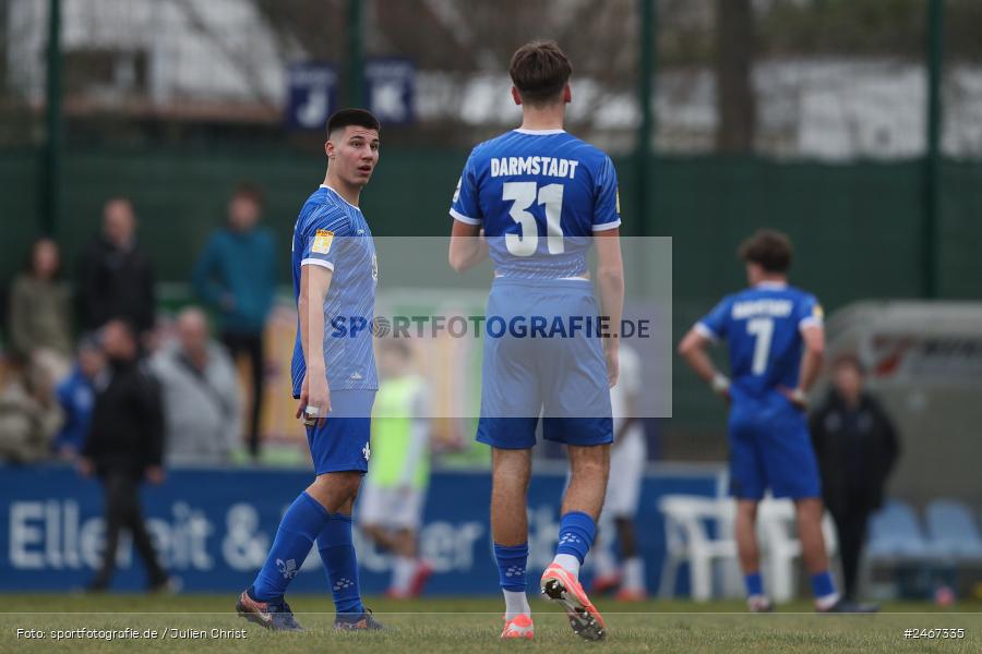 sport, action, SVD, SV Darmstadt 98 (U21), Mairec-Arena, Lotto Hessenliga, HFV, Fussball, FCB, FC Bayern Alzenau, Alzenau, 22.02.2025 - Bild-ID: 2467335