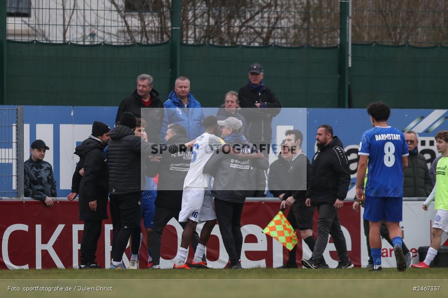 sport, action, SVD, SV Darmstadt 98 (U21), Mairec-Arena, Lotto Hessenliga, HFV, Fussball, FCB, FC Bayern Alzenau, Alzenau, 22.02.2025 - Bild-ID: 2467337