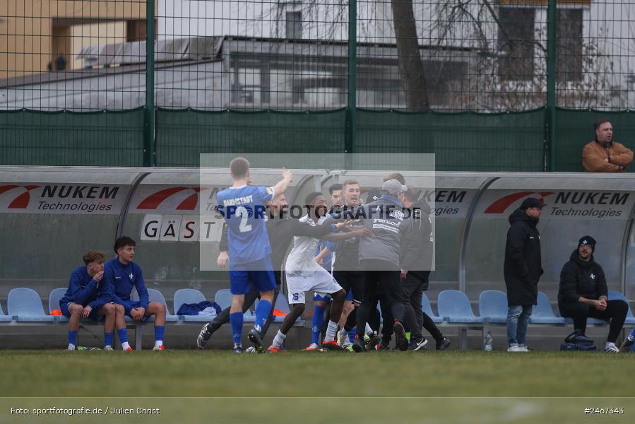 sport, action, SVD, SV Darmstadt 98 (U21), Mairec-Arena, Lotto Hessenliga, HFV, Fussball, FCB, FC Bayern Alzenau, Alzenau, 22.02.2025 - Bild-ID: 2467343