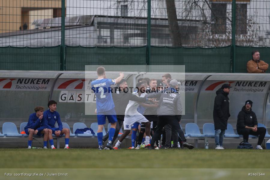 sport, action, SVD, SV Darmstadt 98 (U21), Mairec-Arena, Lotto Hessenliga, HFV, Fussball, FCB, FC Bayern Alzenau, Alzenau, 22.02.2025 - Bild-ID: 2467344 sport, action, SVD, SV Darmstadt 98 (U21), Mairec-Arena, Lotto Hessenliga, HFV, Fussball, FCB, FC Bayern Alzenau, Alzenau, 22.02.2025 - Bild-ID: 2467344