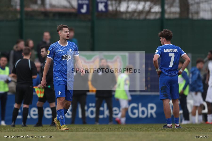 sport, action, SVD, SV Darmstadt 98 (U21), Mairec-Arena, Lotto Hessenliga, HFV, Fussball, FCB, FC Bayern Alzenau, Alzenau, 22.02.2025 - Bild-ID: 2467350 sport, action, SVD, SV Darmstadt 98 (U21), Mairec-Arena, Lotto Hessenliga, HFV, Fussball, FCB, FC Bayern Alzenau, Alzenau, 22.02.2025 - Bild-ID: 2467350