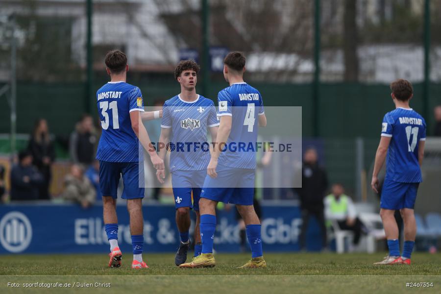 sport, action, SVD, SV Darmstadt 98 (U21), Mairec-Arena, Lotto Hessenliga, HFV, Fussball, FCB, FC Bayern Alzenau, Alzenau, 22.02.2025 - Bild-ID: 2467354 sport, action, SVD, SV Darmstadt 98 (U21), Mairec-Arena, Lotto Hessenliga, HFV, Fussball, FCB, FC Bayern Alzenau, Alzenau, 22.02.2025 - Bild-ID: 2467354