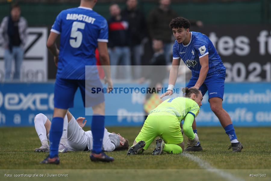 sport, action, SVD, SV Darmstadt 98 (U21), Mairec-Arena, Lotto Hessenliga, HFV, Fussball, FCB, FC Bayern Alzenau, Alzenau, 22.02.2025 - Bild-ID: 2467362